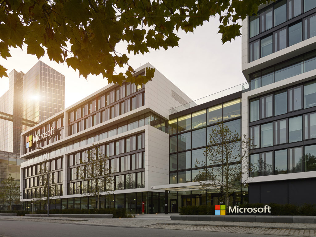 Die Geschäftsräume der Microsoft, Inc. in München, Schwabing