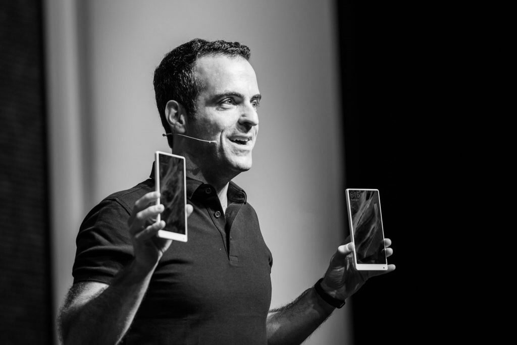 Hugo Barra von Xiaomi stellt auf der CES 2017 Produkte vor