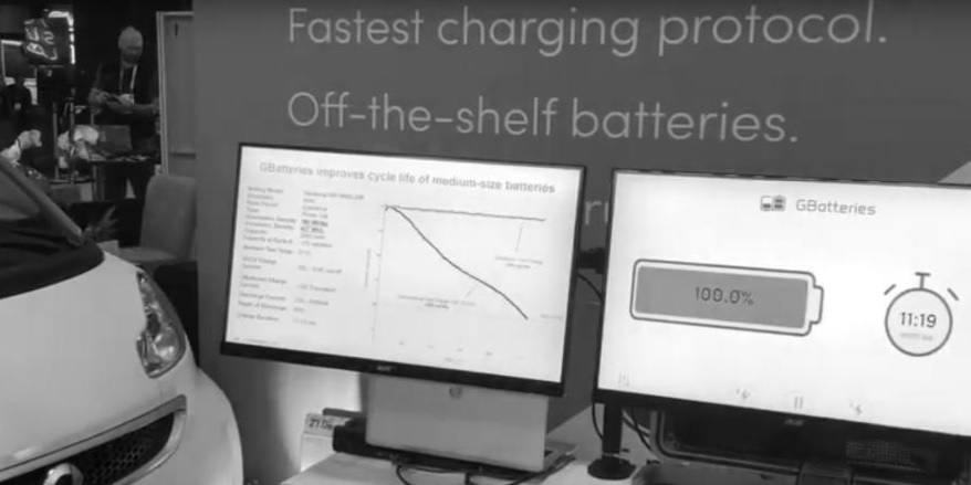 Gbatterie demonstrierte die schnelle Ladetechnik auf der CES 2019. 