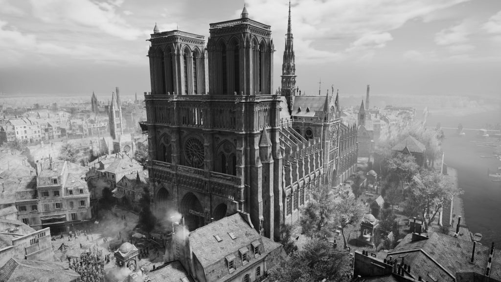 Das 3D-Modell von Notre-Dame in Assasin’s Creed Unity zeigt viele Details der Kathedrale. 