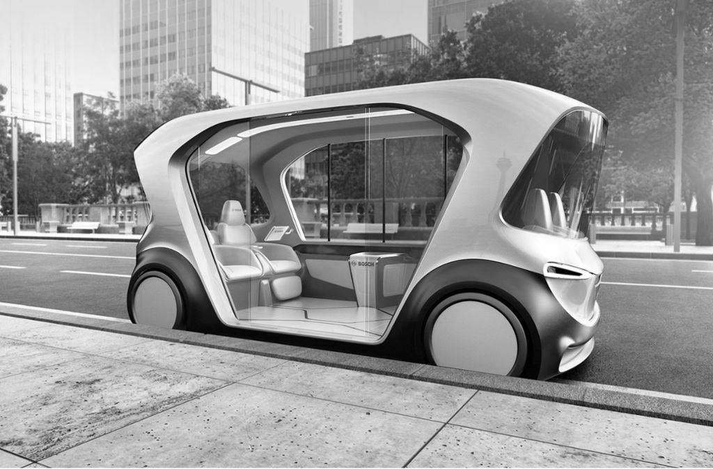 Künstliche Intelligenz im Auto: Anfang dieses Jahres präsentierte Bosch in Las Vegas ein Shuttle-Konzeptfahrzeug (Foto: Bosch)