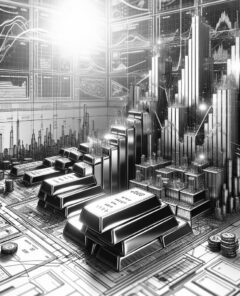 ai-gold-bars-financial-charts