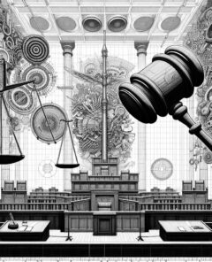 ai-courtroom-gavel-scales-of-justice-political-tension-south-korea