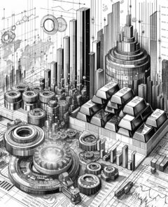 ai-gold-bars-financial-charts