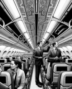 ai-airplane-overhead-bin-passenger-behavior