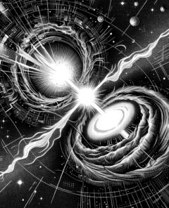 ai-galaxies-collision-quasar