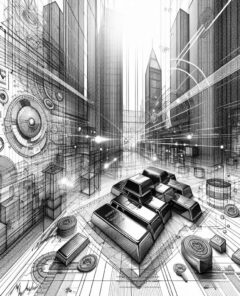 ai-gold-bars-financial-charts