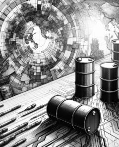 ai-oil-barrels-geopolitical-tension