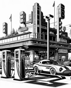 ai-tesla-diner-retro-charging