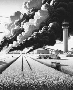 ai-fire-airport-grain-field-smoke