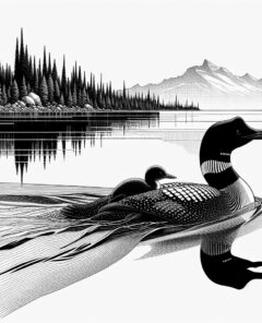 ai-loon-chick-lake-wildlife