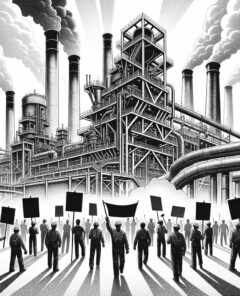 ai-protest-steel-factory-workers