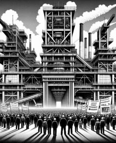 ai-steel_factory_protest_hydrogen_technology