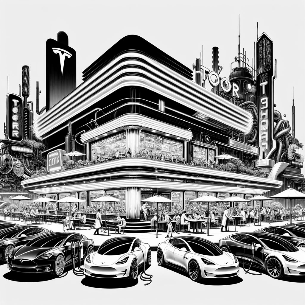 Tesla eröffnet futuristisches Diner in Los Angeles Tesla eröffnet futuristisches Diner in Los Angeles