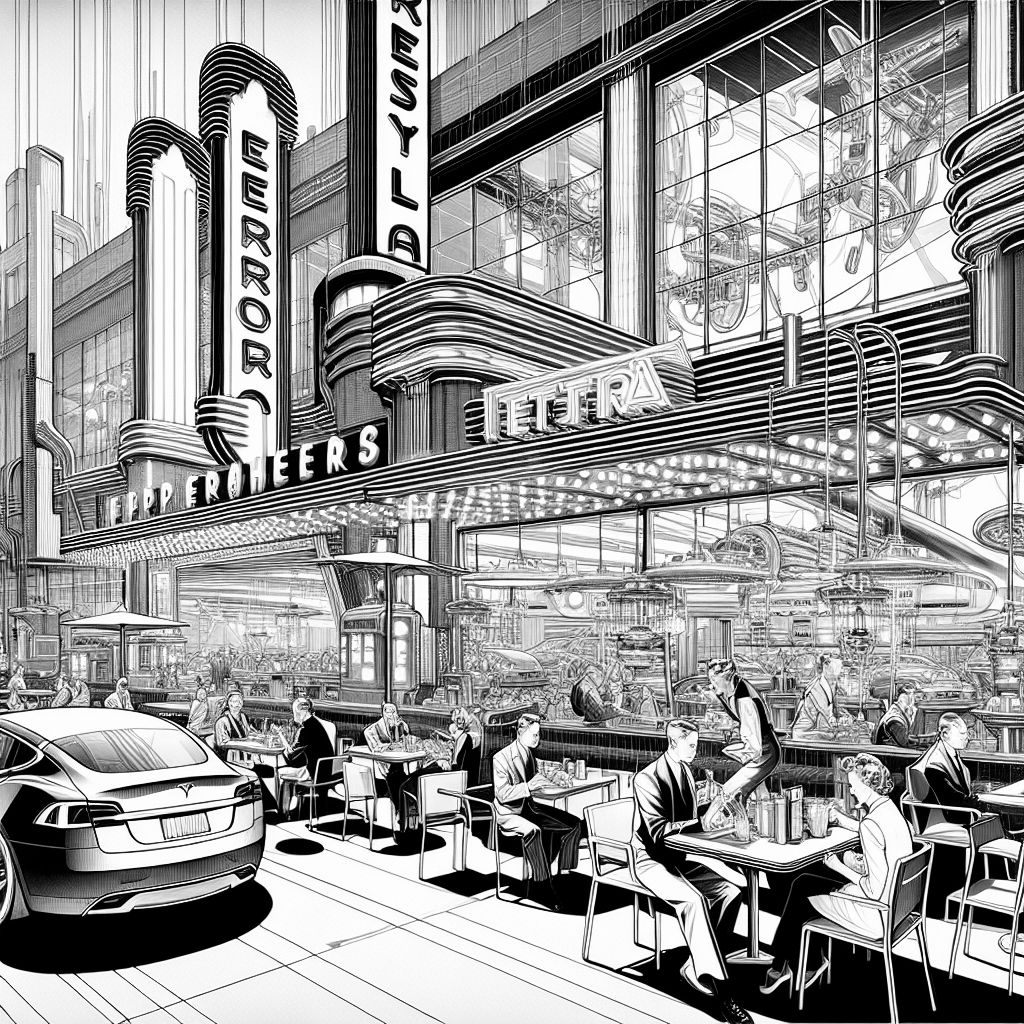 Tesla eröffnet futuristisches Diner in Hollywood Tesla eröffnet futuristisches Diner in Hollywood