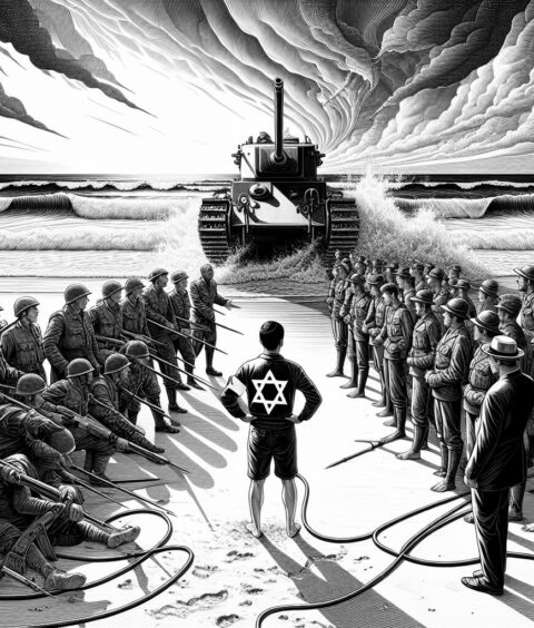 ai-beach_confrontation_star_of_david