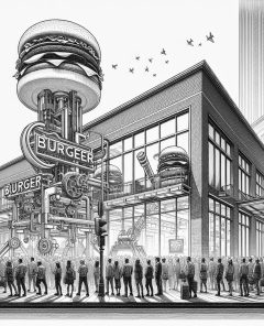 ai-burger-restaurant-eroeffnung-warteschlange