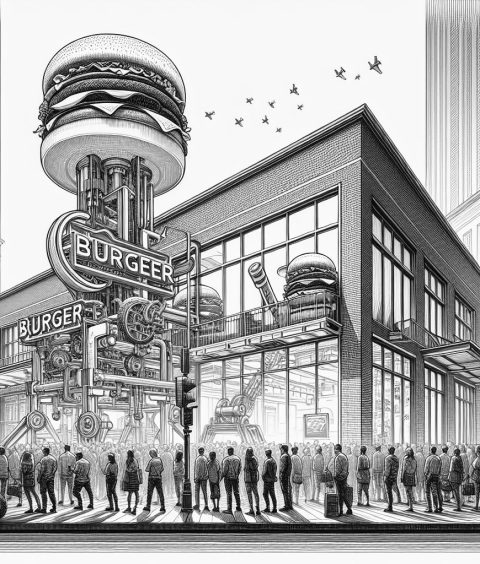 ai-burger-restaurant-eroeffnung-warteschlange