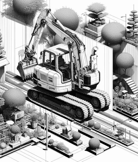 ai-mini-excavator-garden-project