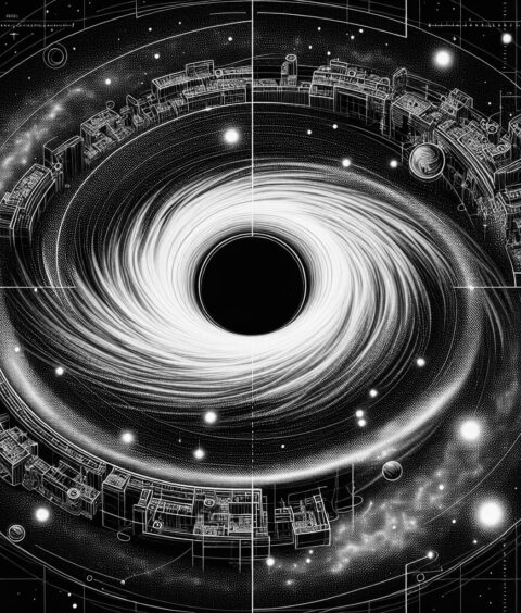 ai-schwarzes-loch-galaxie-kosmisches-hufeisen