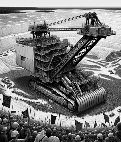 ai-protest-coal-excavator