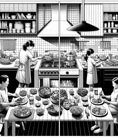 ai-vegetarian-family-dinner