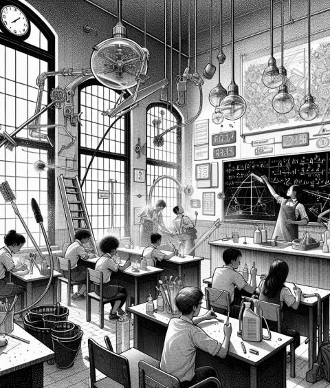 ai-students-cleaning-classroom