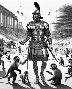 ai-roman-officers-pet-monkeys