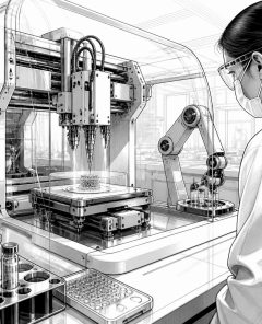 ai-bioprinting-robotik-labor-gewebe