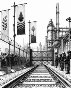 ai-climate-protest-industrial-blockade-rail