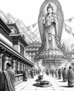 ai-gandan-kloster-ulaanbaatar-statue-prayer