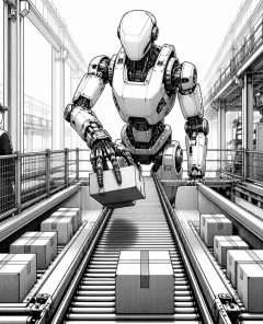 ai-humanoid-robot-sorts-packages