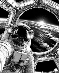 ai-iss-earth-sunset-window
