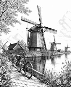 ai-kinderdijk-windmills