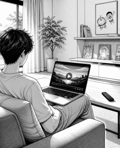 ai-looney-tunes-livestream-laptop