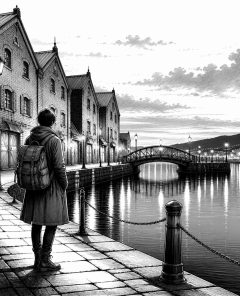 ai-otaru-unga-kanal-licht-winter