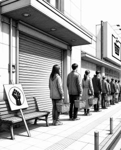 ai-retail-strike-bremen-queue