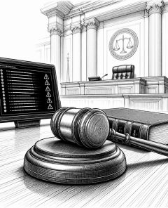 ai-voelkerrecht-gavel-digital-display