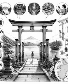 hakone-schrein-ashi-see-torii-deutsche-reisende