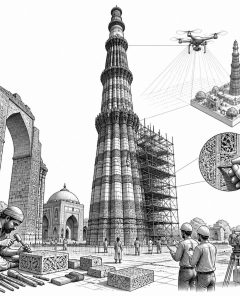 qutb-minar-delhi-siegesturm-bauphasen-welterbe