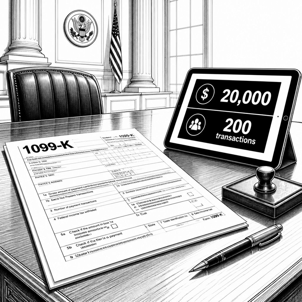 1099-K-Schwelle steigt wieder: 20.000 US-Dollar für Zahlungs-Apps und IRS-Kontrolle 1099-K-Schwelle steigt wieder: 20.000 US-Dollar für Zahlungs-Apps und IRS-Kontrolle