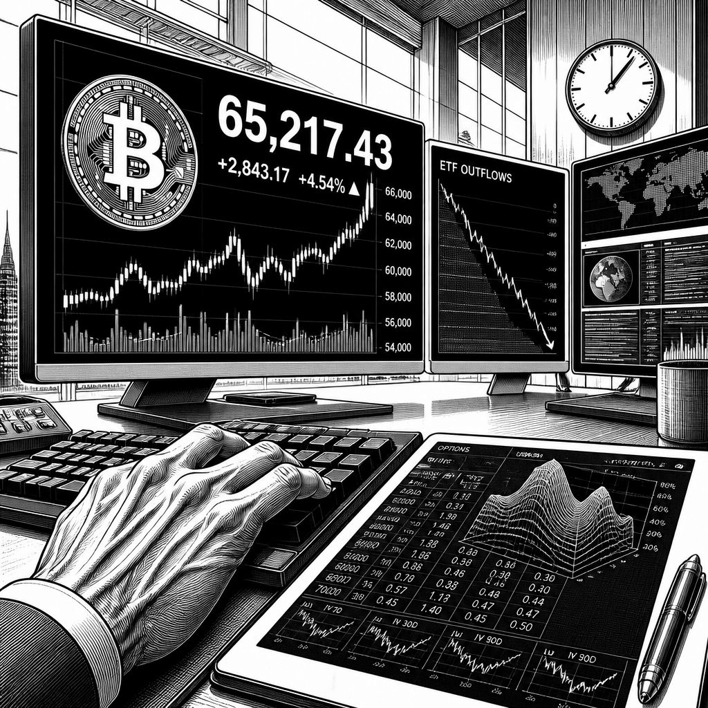 Bitcoin über 65.000 US-Dollar: ETF-Abflüsse bremsen, Fed tritt strenger auf, Iran-Deal wirkt nur kurz Bitcoin über 65.000 US-Dollar: ETF-Abflüsse bremsen, Fed tritt strenger auf, Iran-Deal wirkt nur kurz