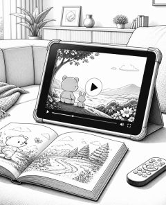 ai-caillou-superrtl-livestream-tablet