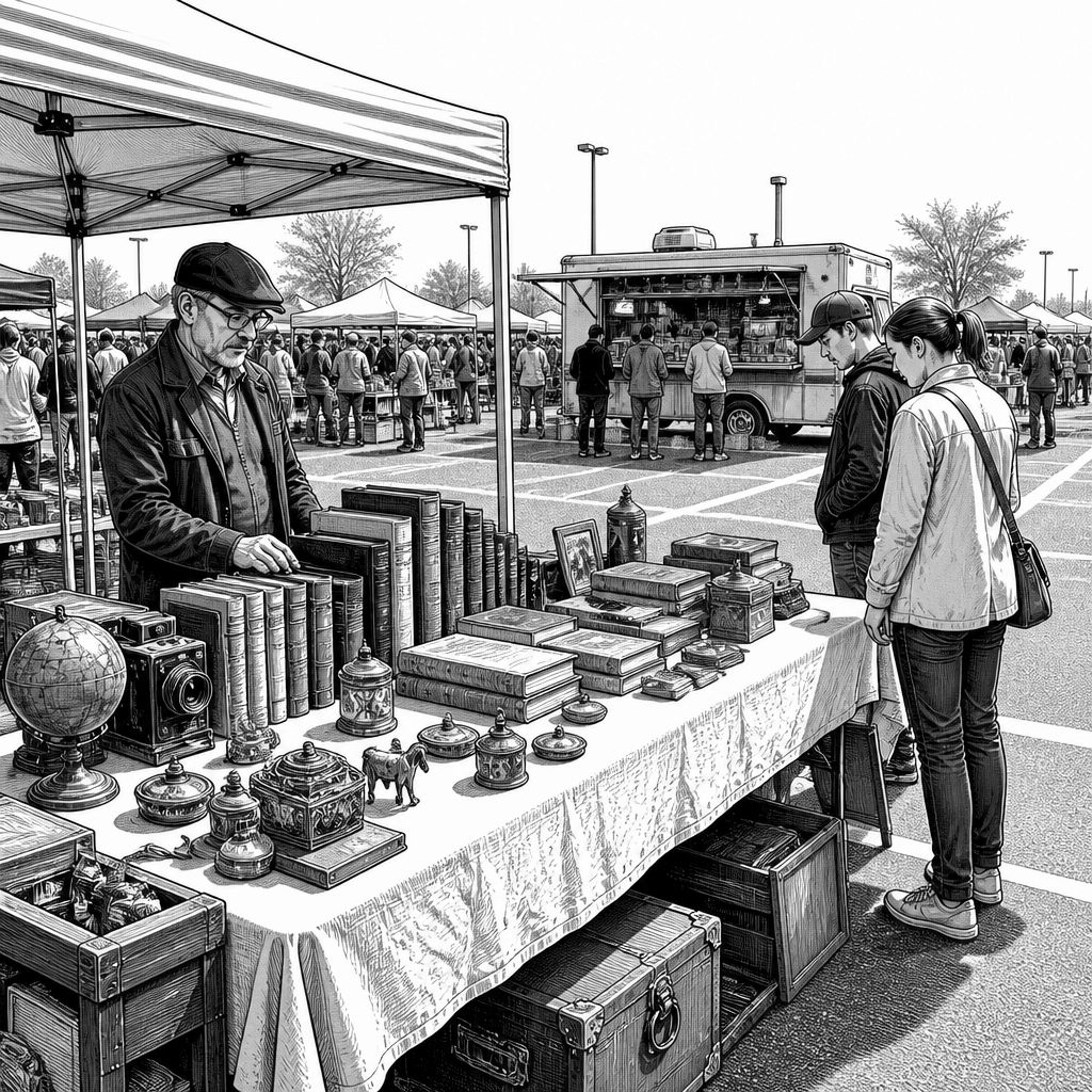 Trödelmarkt im Elbepark am Sonntag: Streetfood, Antiquitäten und mehr in Pieschen Trödelmarkt im Elbepark am Sonntag: Streetfood, Antiquitäten und mehr in Pieschen