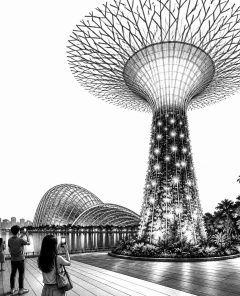ai-gardens-by-the-bay-supertyrees-night