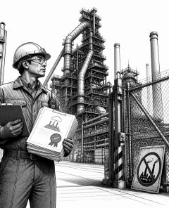 ai-green-steel-emissions-trading-protest