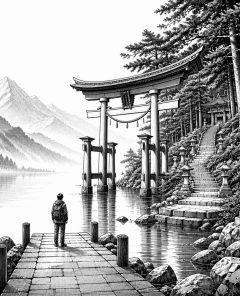 ai-hakone-torii-lake-visit