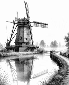 ai-kinderdijk-windmuehle-wasserkanaele