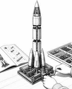 ai-lego-technic-nasa-artemis-rocket-stage-separation