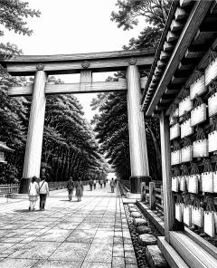 ai-meiji-schrein-tokio-wald